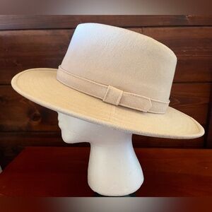 Classic Tan/Greige/Neutral Fedora Hat by JHATS. Size L